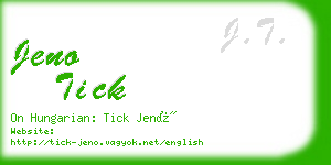 jeno tick business card